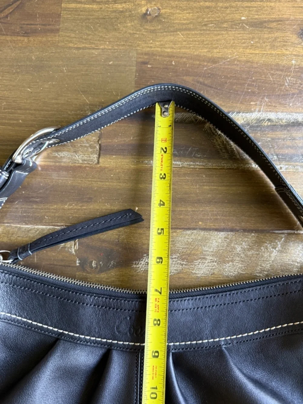 Coach Legacy Vintage Black Leather Hobo Black